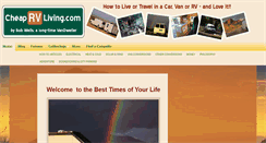 Desktop Screenshot of cheaprvliving.com